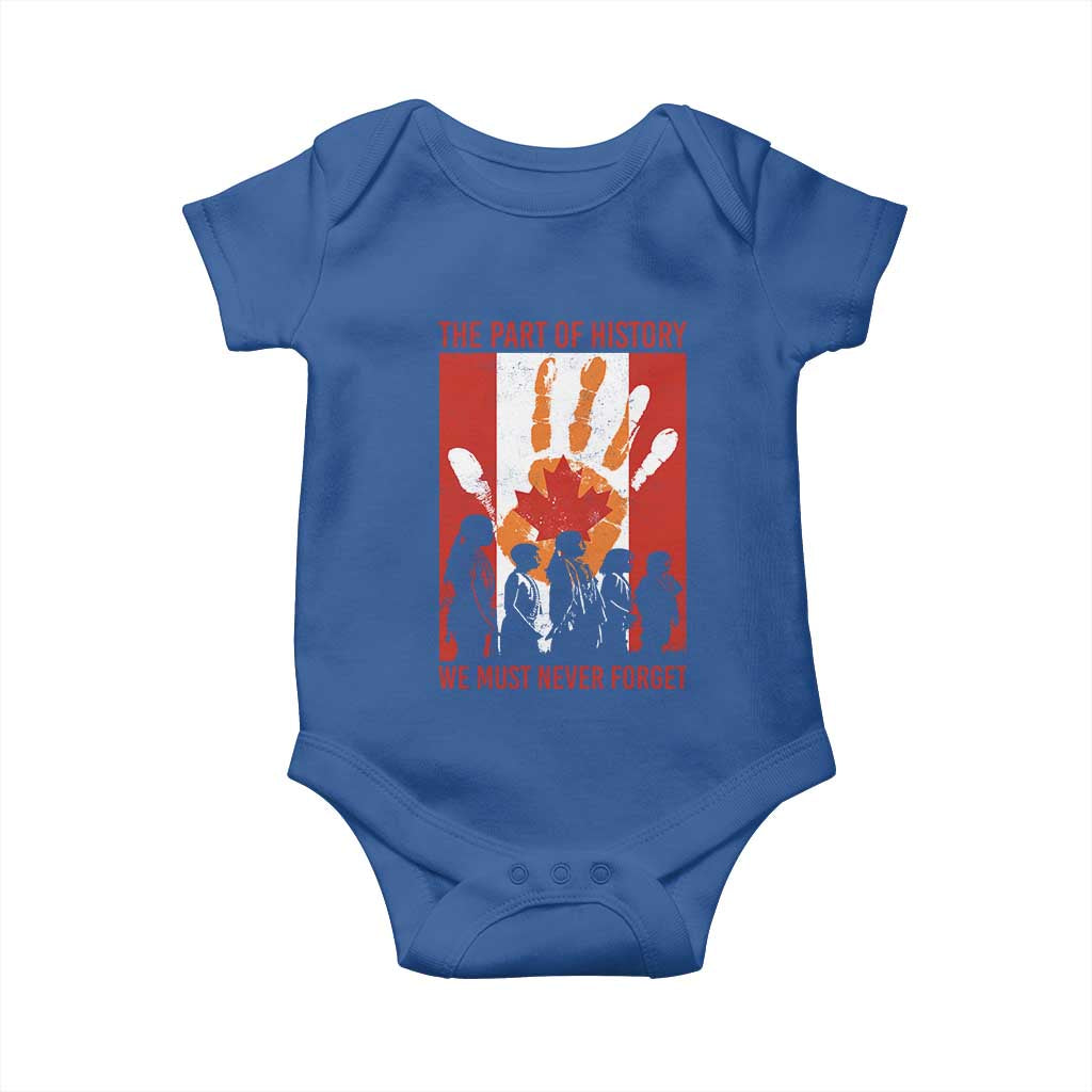 Indigenous Children Baby Onesie The Part Of History We Must Never Forget Canada TS11 Royal Blue Print Your Wear