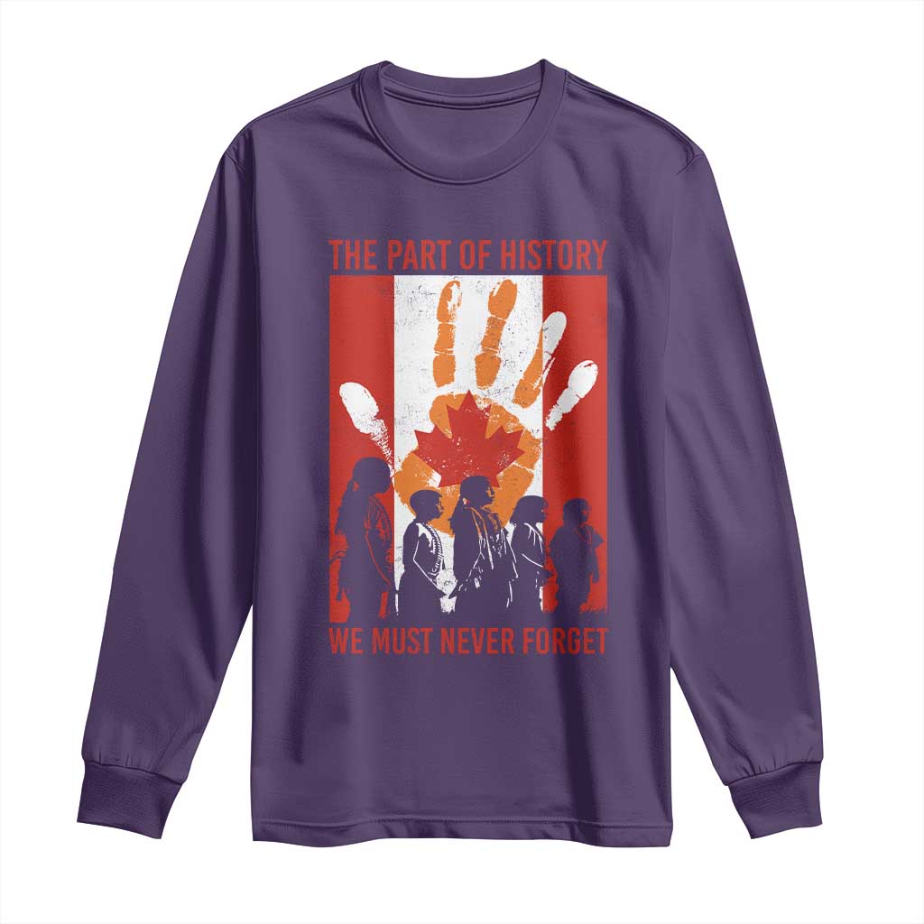 Indigenous Children Long Sleeve Shirt The Part Of History We Must Never Forget Canada TS11 Purple Print Your Wear