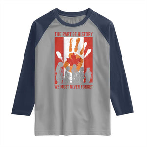 Indigenous Children Raglan Shirt The Part Of History We Must Never Forget Canada TS11 Sport Gray Navy Print Your Wear