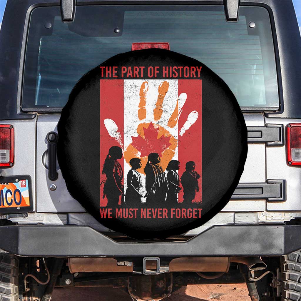 Indigenous Children Spare Tire Cover The Part Of History We Must Never Forget Canada TS11 No hole Black Print Your Wear