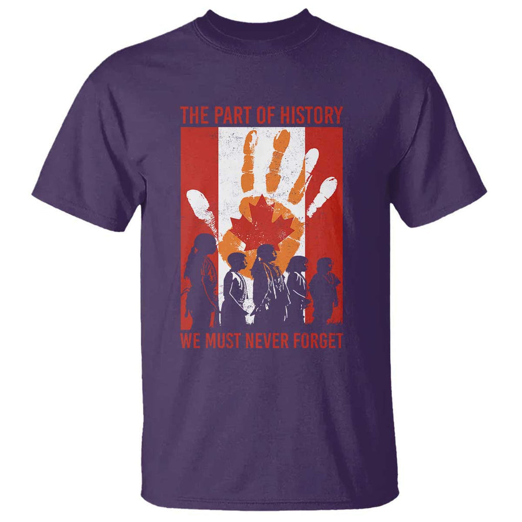 Indigenous Children T Shirt The Part Of History We Must Never Forget Canada TS11 Purple Print Your Wear