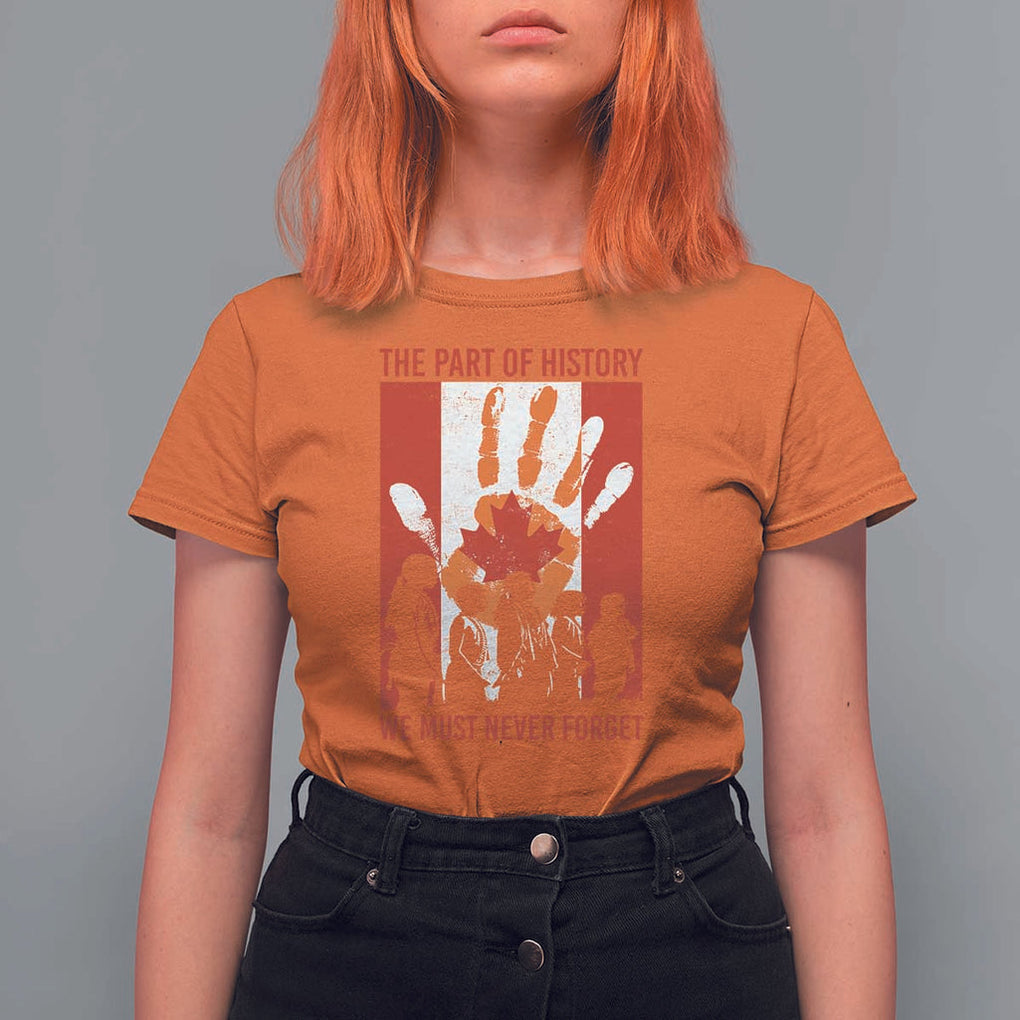 Indigenous Children T Shirt For Women The Part Of History We Must Never Forget Canada TS11 Orange Print Your Wear