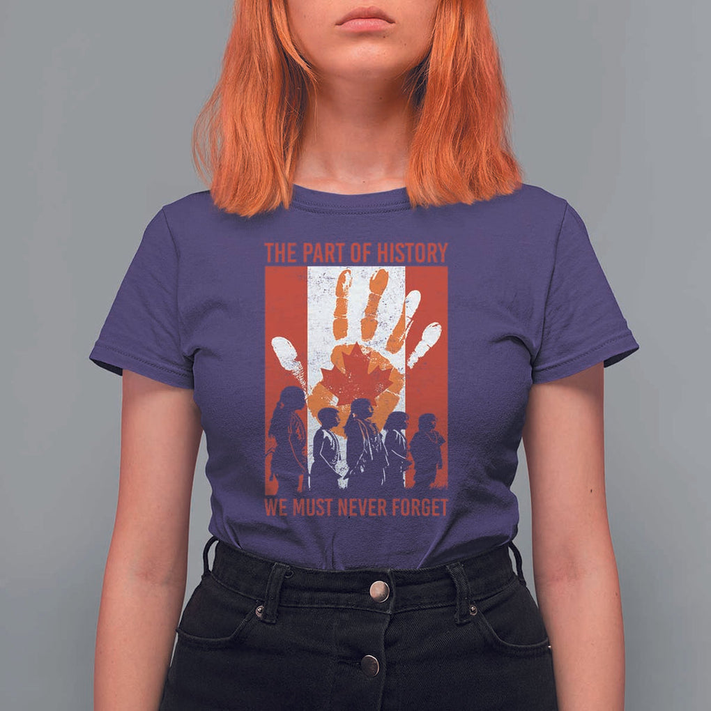 Indigenous Children T Shirt For Women The Part Of History We Must Never Forget Canada TS11 Purple Print Your Wear