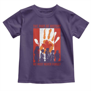 Indigenous Children Toddler T Shirt The Part Of History We Must Never Forget Canada TS11 Purple Print Your Wear