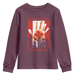 Indigenous Children Youth Sweatshirt The Part Of History We Must Never Forget Canada TS11 Maroon Print Your Wear