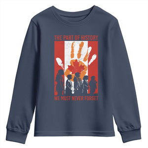 Indigenous Children Youth Sweatshirt The Part Of History We Must Never Forget Canada TS11 Navy Print Your Wear
