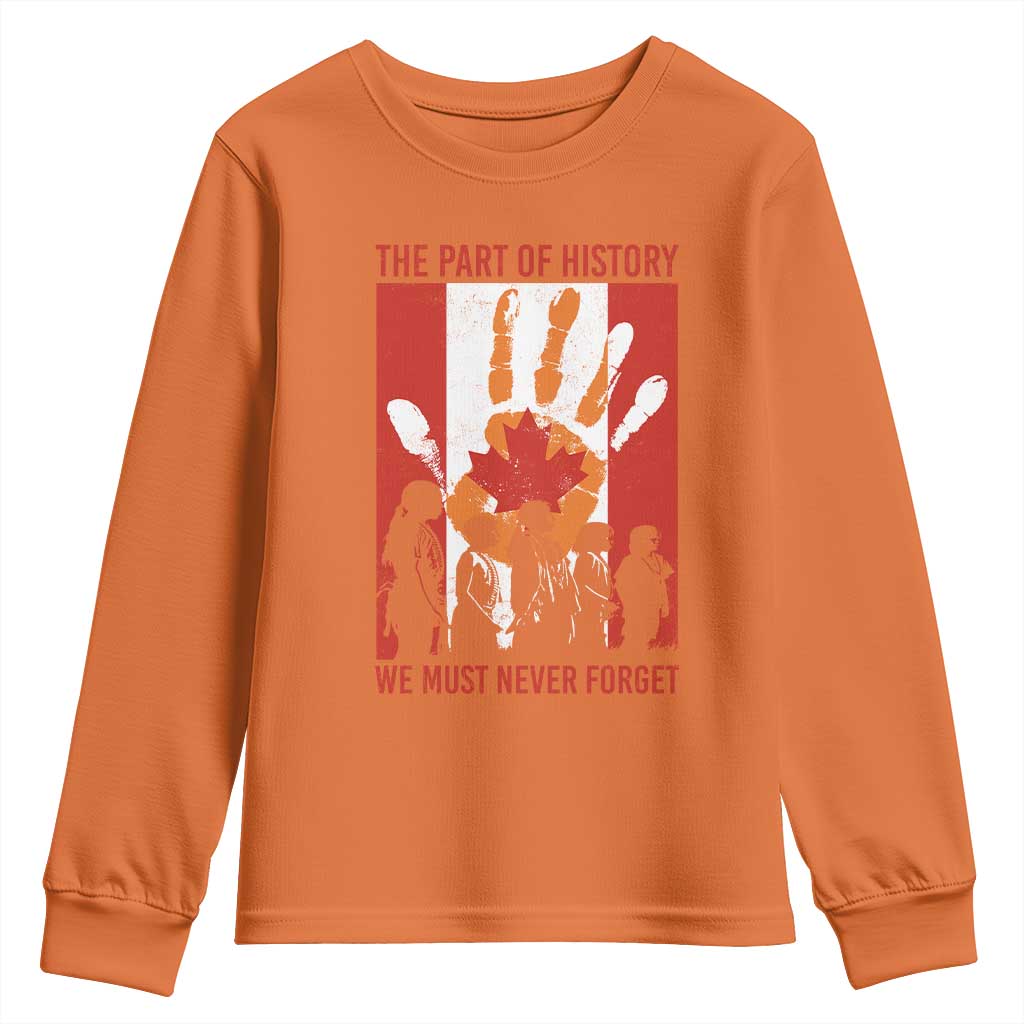 Indigenous Children Youth Sweatshirt The Part Of History We Must Never Forget Canada TS11 Orange Print Your Wear