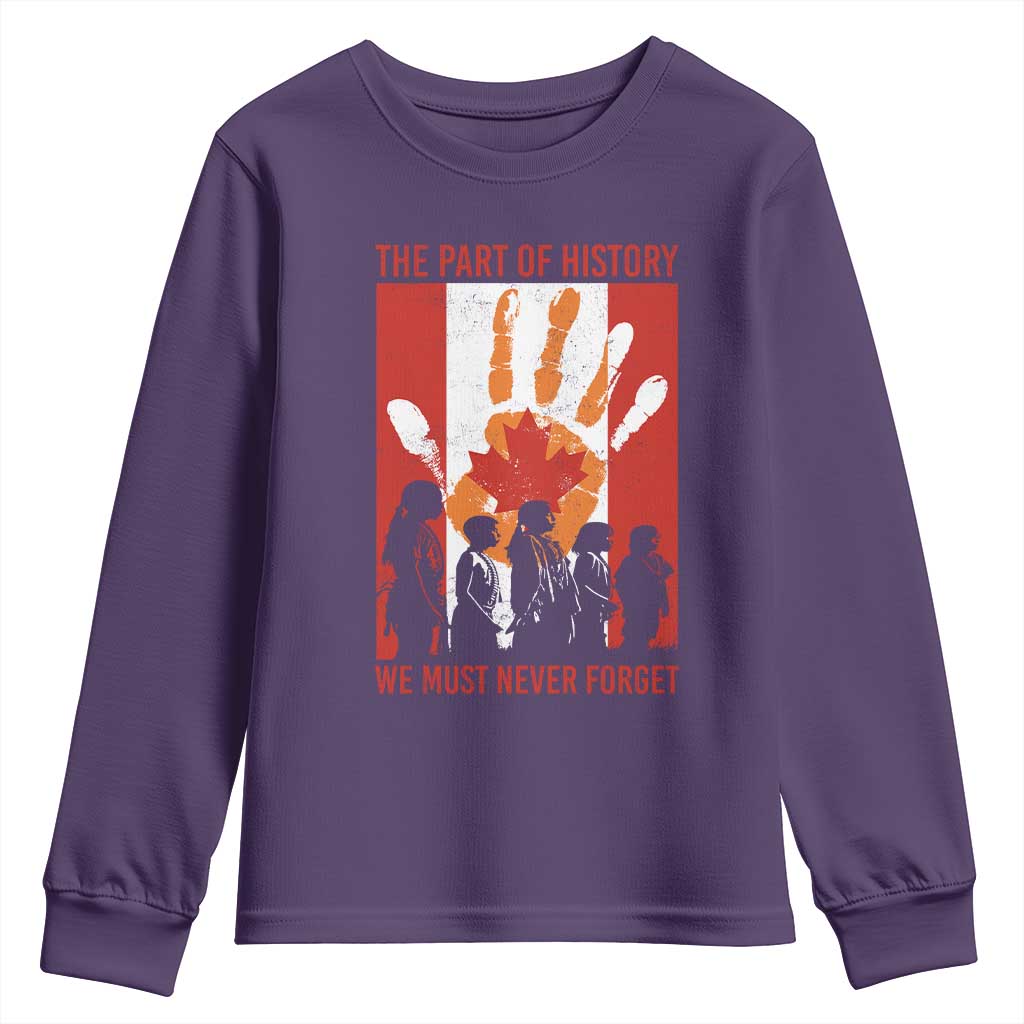 Indigenous Children Youth Sweatshirt The Part Of History We Must Never Forget Canada TS11 Purple Print Your Wear