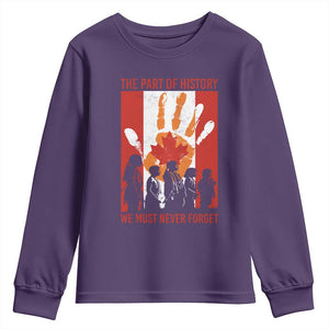 Indigenous Children Youth Sweatshirt The Part Of History We Must Never Forget Canada TS11 Purple Print Your Wear