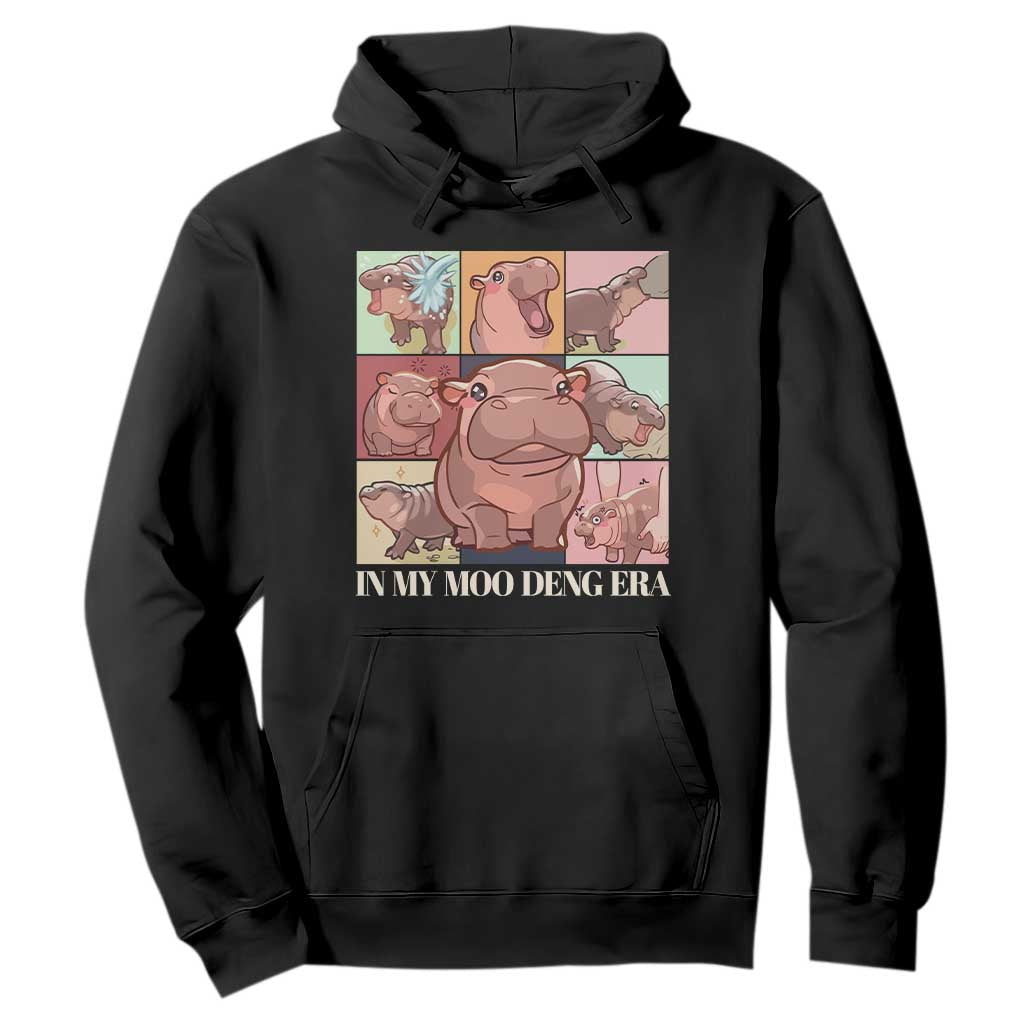 In My Moo Deng Era Hoodie Cute Hippo Zoo Meme Baby Pygmy TS11 Black Print Your Wear