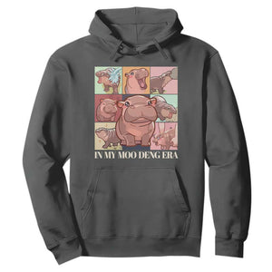 In My Moo Deng Era Hoodie Cute Hippo Zoo Meme Baby Pygmy TS11 Dark Heather Print Your Wear