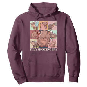 In My Moo Deng Era Hoodie Cute Hippo Zoo Meme Baby Pygmy TS11 Maroon Print Your Wear
