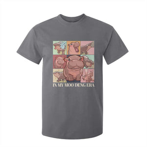 In My Moo Deng Era T Shirt For Kid Cute Hippo Zoo Meme Baby Pygmy TS11 Charcoal Print Your Wear