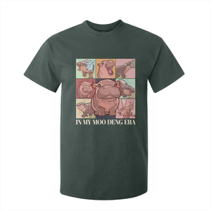 In My Moo Deng Era T Shirt For Kid Cute Hippo Zoo Meme Baby Pygmy TS11 Dark Forest Green Print Your Wear