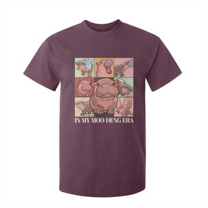 In My Moo Deng Era T Shirt For Kid Cute Hippo Zoo Meme Baby Pygmy TS11 Maroon Print Your Wear