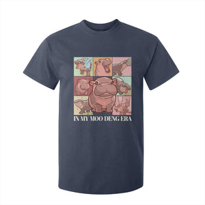 In My Moo Deng Era T Shirt For Kid Cute Hippo Zoo Meme Baby Pygmy TS11 Navy Print Your Wear