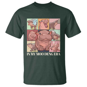 In My Moo Deng Era T Shirt Cute Hippo Zoo Meme Baby Pygmy TS11 Dark Forest Green Print Your Wear