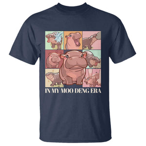 In My Moo Deng Era T Shirt Cute Hippo Zoo Meme Baby Pygmy TS11 Navy Print Your Wear