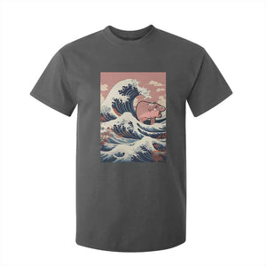 Funny Moo Deng T Shirt For Kid Cute Hippo Zoo Meme Baby Pygmy Tsunami TS11 Dark Heather Print Your Wear