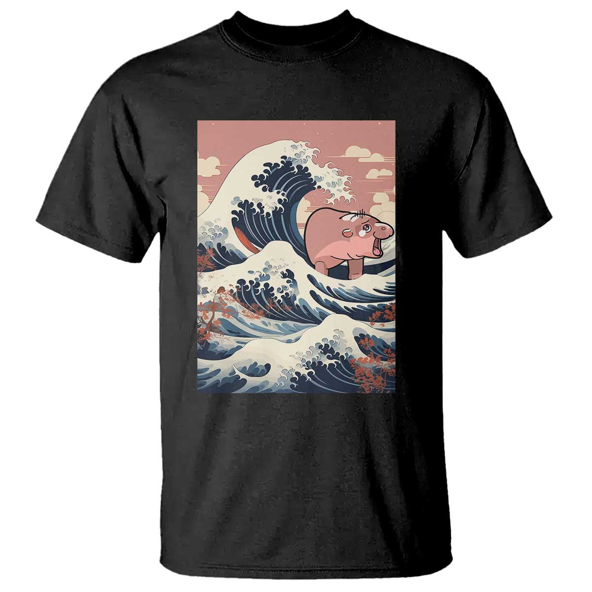 Funny Moo Deng T Shirt Cute Hippo Zoo Meme Baby Pygmy Tsunami TS11 Black Print Your Wear