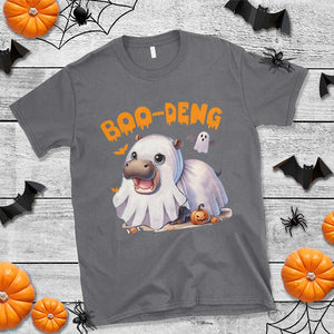 Funny Moo Deng T Shirt Boo Deng Cute Hippo Zoo Meme Baby Pygmy Halloween TS11 Charcoal Print Your Wear