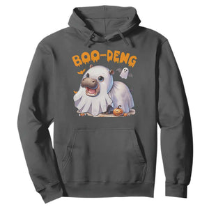 Funny Moo Deng Hoodie Boo Deng Cute Hippo Zoo Meme Baby Pygmy Halloween TS11 Dark Heather Print Your Wear