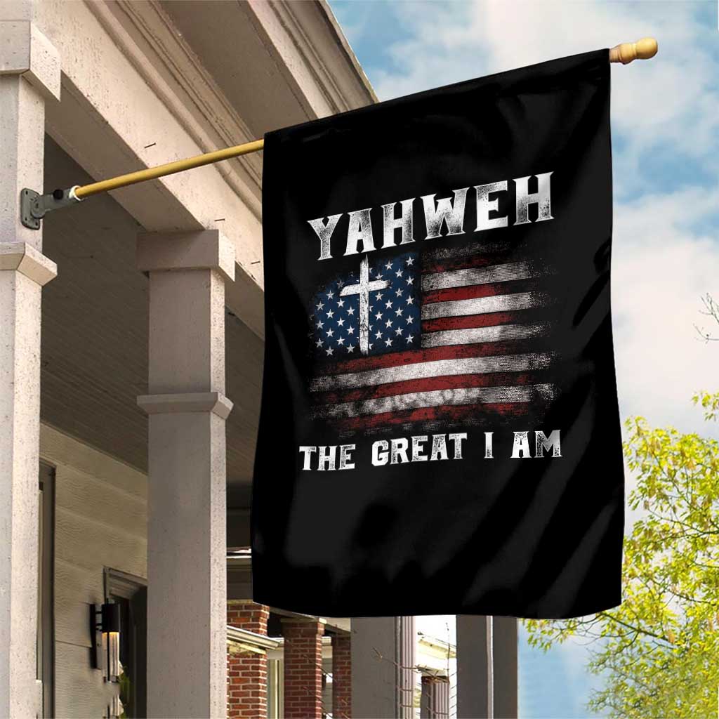 Yahweh The Great I Am Christian Faith Garden Flag Vintage American Flag TS11 Print Your Wear