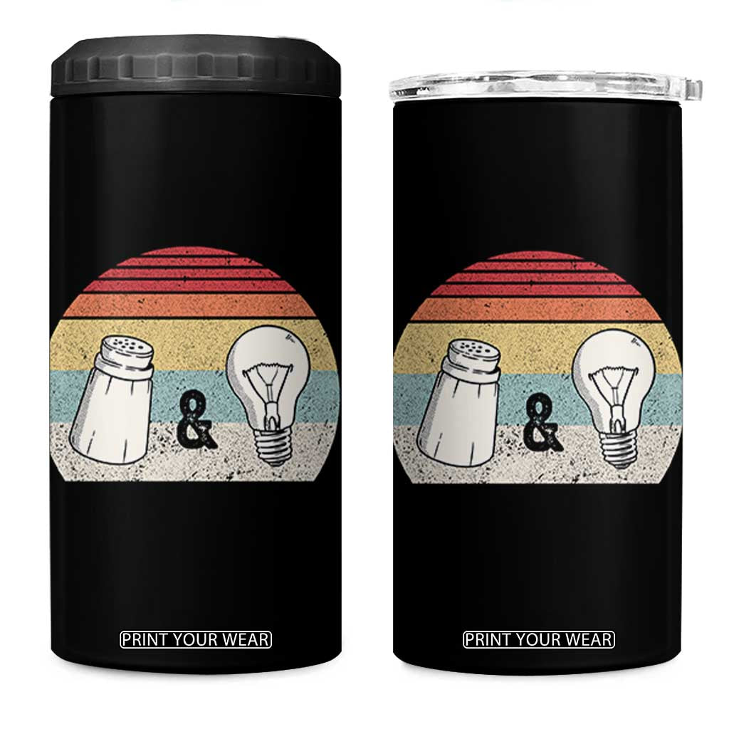 Retro Salt And Light Be Ye Salt Christian 4 in 1 Can Cooler Tumbler TS11 One Size: 16 oz Black Print Your Wear