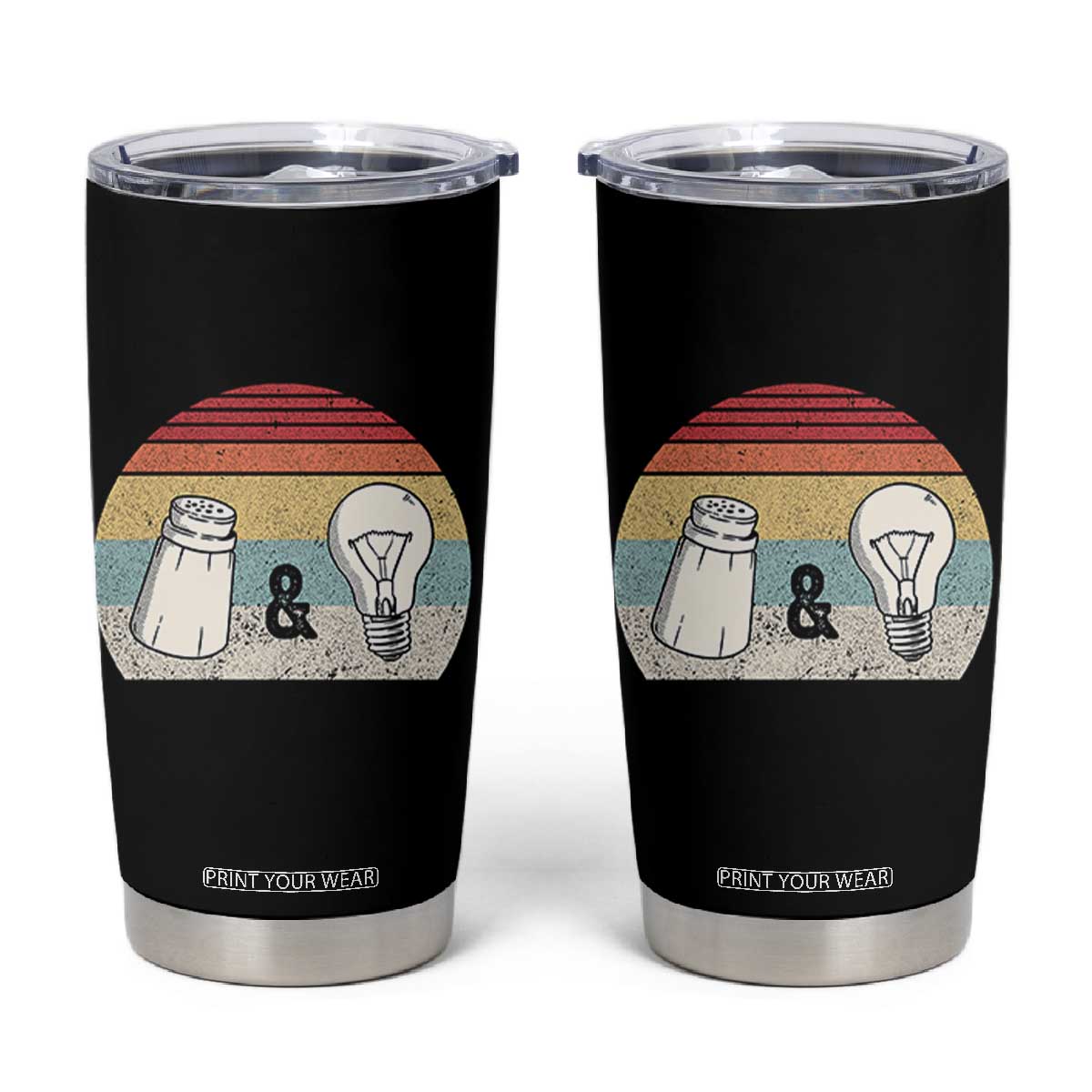 Retro Salt And Light Be Ye Salt Christian Tumbler Cup TS11 Black Print Your Wear