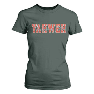 Yahweh The Great I Am T Shirt For Women Christian Religious Faith TS11 Dark Forest Green Print Your Wear
