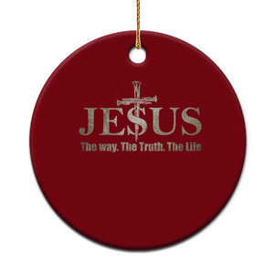 Jesus The Way The Truth The Life Ceramic Ornament Christian Cross Nails TS11 1pc Red Print Your Wear