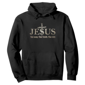 Jesus The Way The Truth The Life Hoodie Christian Cross Nails TS11 Black Print Your Wear