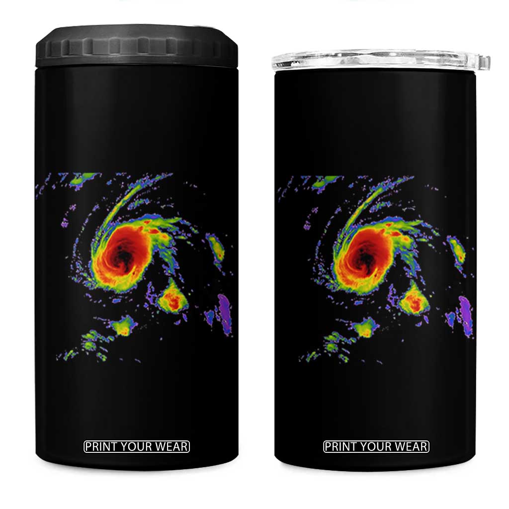 Hurricane Gabrielle 2025 4 in 1 Can Cooler Tumbler Meteorologist Weather Radar Storm Chasing TS11 One Size: 16 oz Black Print Your Wear