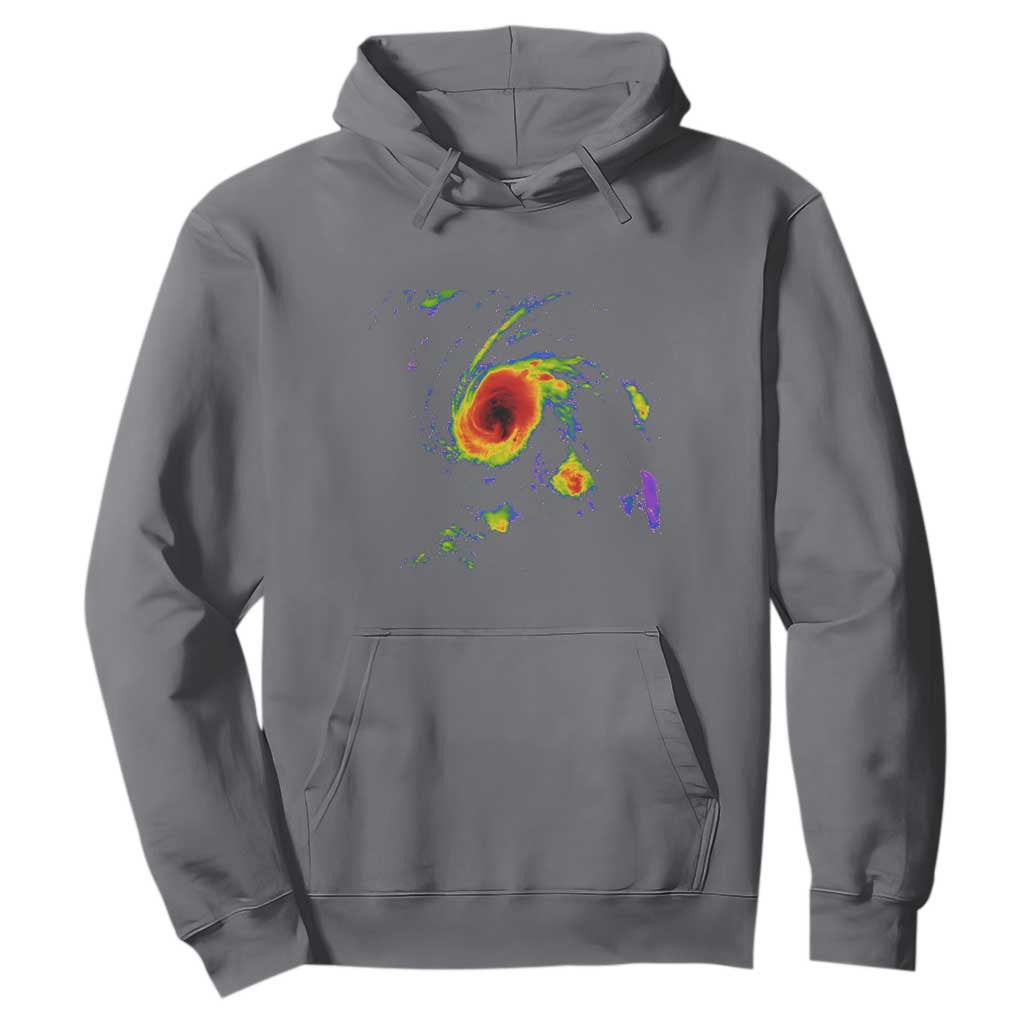 Hurricane Gabrielle 2025 Hoodie Meteorologist Weather Radar Storm Chasing TS11 Charcoal Print Your Wear