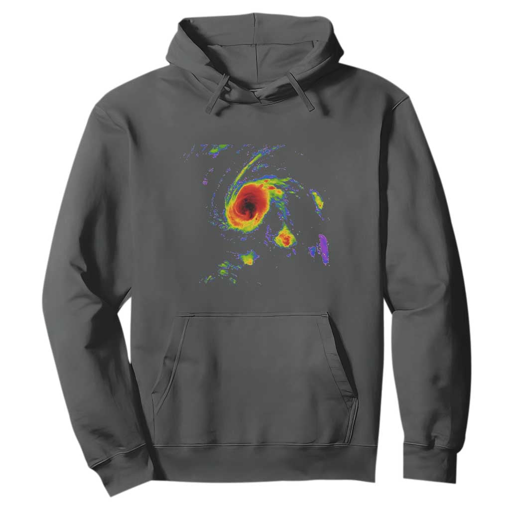 Hurricane Gabrielle 2025 Hoodie Meteorologist Weather Radar Storm Chasing TS11 Dark Heather Print Your Wear