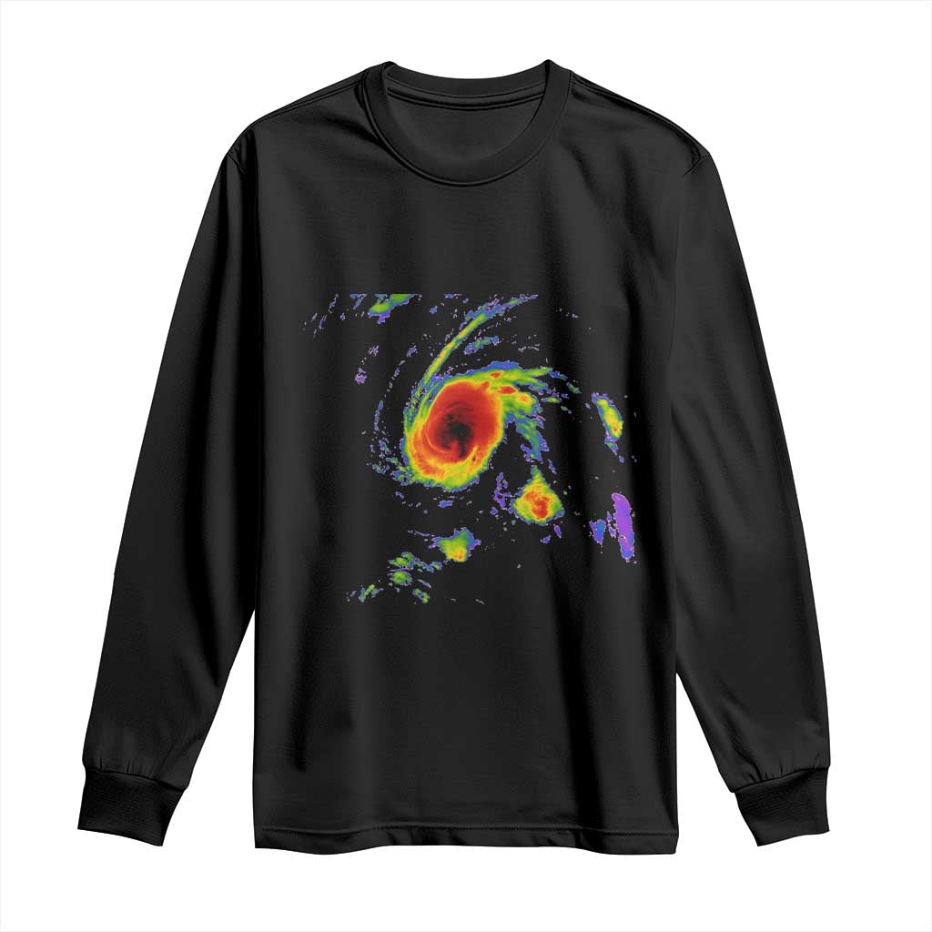 Hurricane Gabrielle 2025 Long Sleeve Shirt Meteorologist Weather Radar Storm Chasing TS11 Black Print Your Wear
