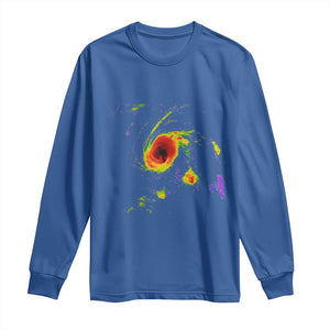 Hurricane Gabrielle 2025 Long Sleeve Shirt Meteorologist Weather Radar Storm Chasing TS11 Royal Blue Print Your Wear