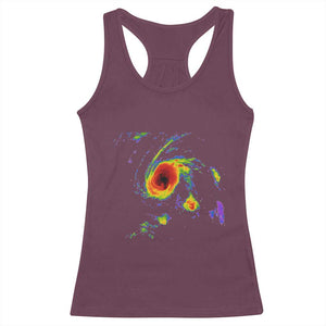 Hurricane Gabrielle 2025 Racerback Tank Top Meteorologist Weather Radar Storm Chasing TS11 Maroon Print Your Wear