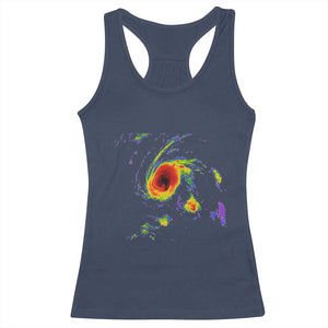 Hurricane Gabrielle 2025 Racerback Tank Top Meteorologist Weather Radar Storm Chasing TS11 Navy Print Your Wear
