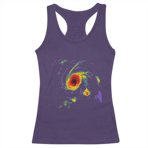 Hurricane Gabrielle 2025 Racerback Tank Top Meteorologist Weather Radar Storm Chasing TS11 Purple Print Your Wear