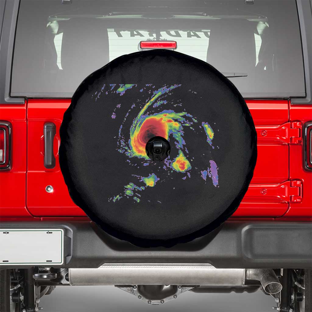 Hurricane Gabrielle 2025 Spare Tire Cover Meteorologist Weather Radar Storm Chasing TS11 Black Print Your Wear