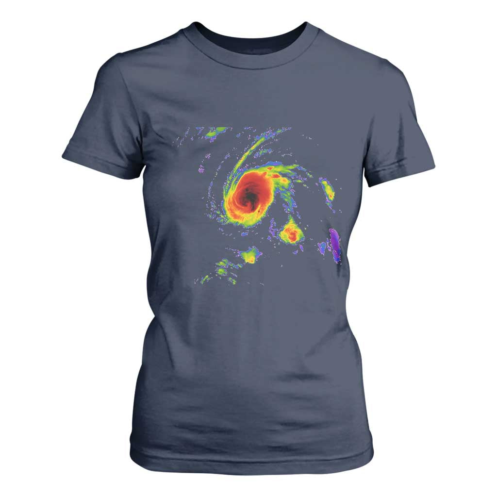 Hurricane Gabrielle 2025 T Shirt For Women Meteorologist Weather Radar Storm Chasing TS11 Navy Print Your Wear