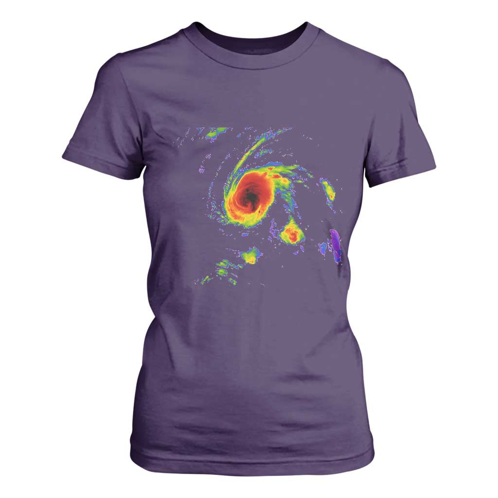 Hurricane Gabrielle 2025 T Shirt For Women Meteorologist Weather Radar Storm Chasing TS11 Purple Print Your Wear