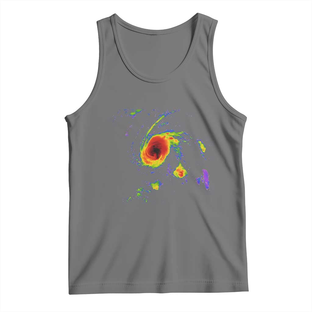 Hurricane Gabrielle 2025 Tank Top Meteorologist Weather Radar Storm Chasing TS11 Black Heather Print Your Wear