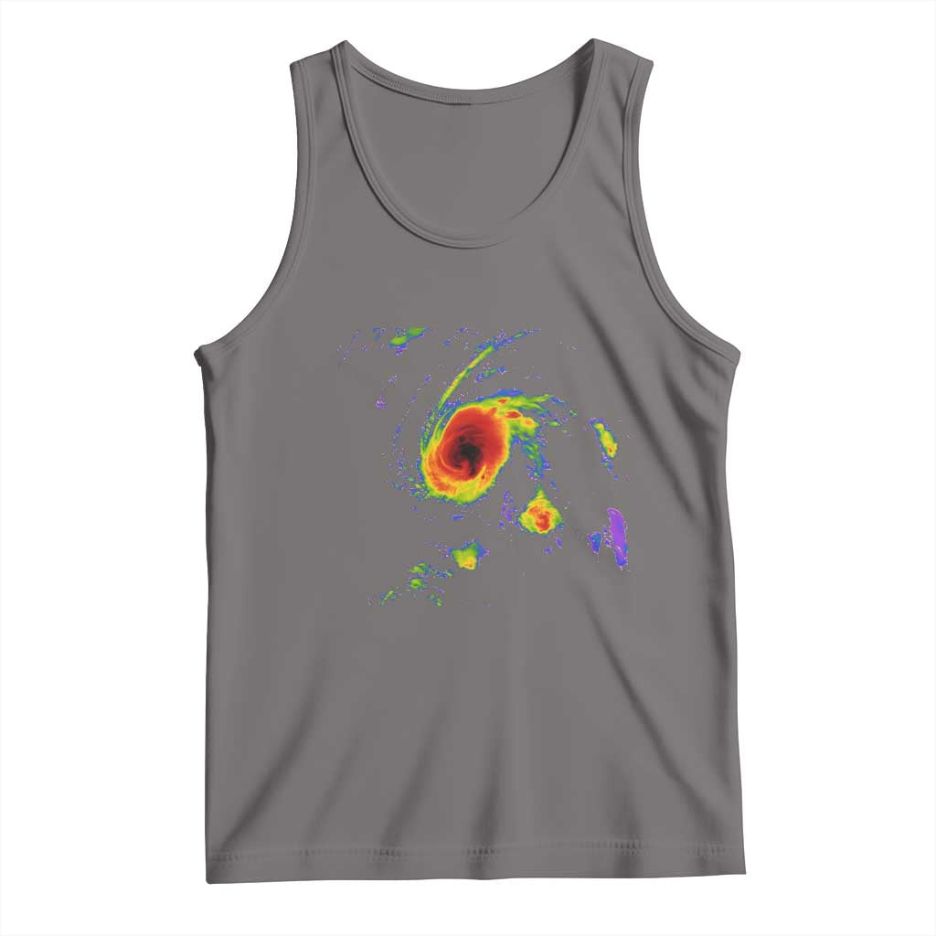 Hurricane Gabrielle 2025 Tank Top Meteorologist Weather Radar Storm Chasing TS11 Deep Heather Print Your Wear