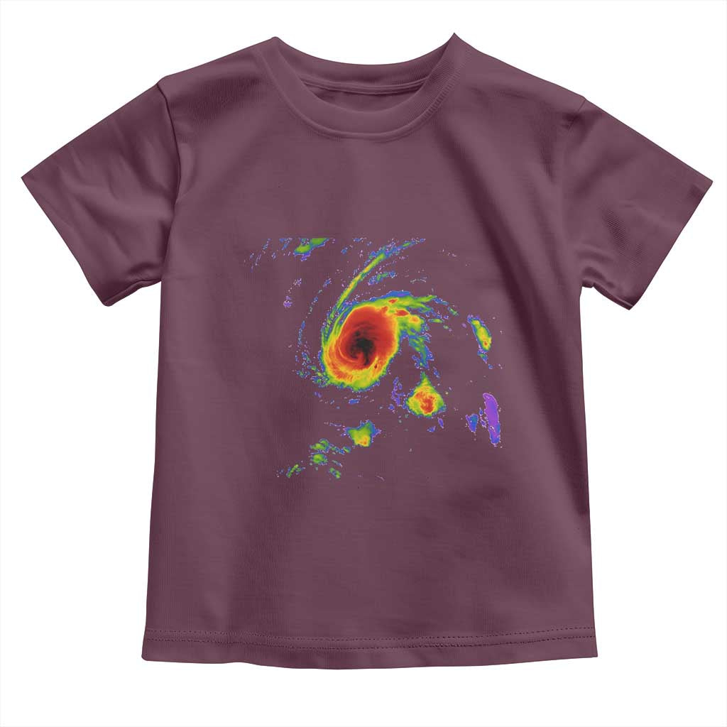 Hurricane Gabrielle 2025 Toddler T Shirt Meteorologist Weather Radar Storm Chasing TS11 Maroon Print Your Wear