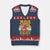 Funny Jesus Has Your Back V-Neck Knit Sweater Vest Jiu Jitsu Retro Christian TS11 Navy Red Print Your Wear