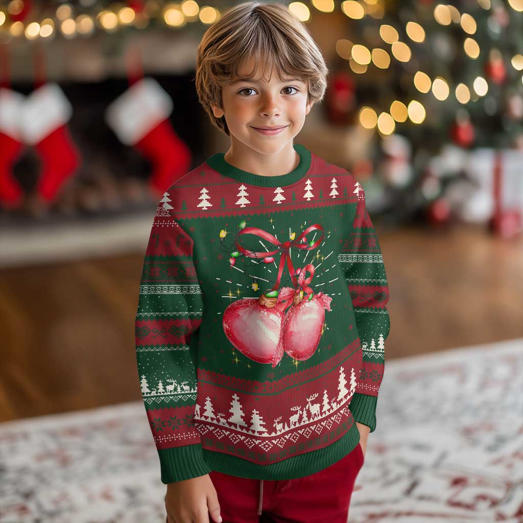 Christmas Coquette Pink Baubles Bow Ugly Christmas Sweater TS11 Christmas Print Your Wear