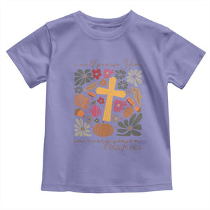 Thanksgiving Christ Baby Shirt I Will Praise Him In Every Season Psalm 146:2 Fall Season TS11 Violet Print Your Wear