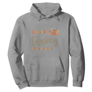 Funny Thanksgiving Turkey Hoodie Coolest Turkey At The Table Fall Season TS11 Sport Gray Print Your Wear